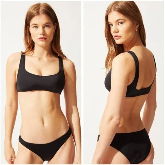 New Solid & Striped The Elle Black Swim Bikini Top NWT XL - Picture 2 of 12